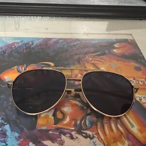 Fendi Gold Frame Aviator Sunglasses